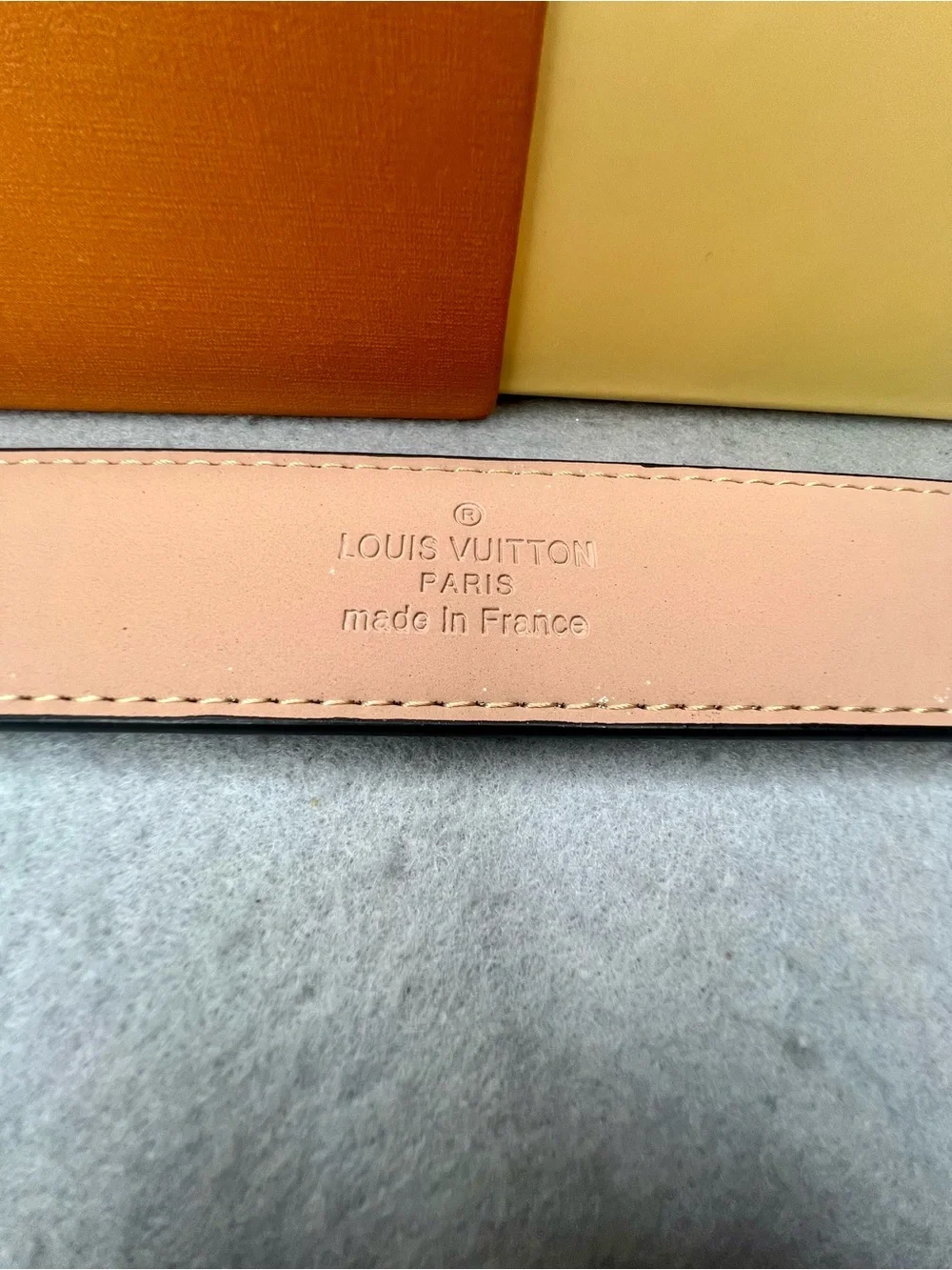 Louis Vuitton LV Initiales Monogram Eclipse Men's Belt Size 44/110 Black Grey